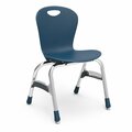 Virco ZUMA® Series 15" Classroom Chair, 1st - 4th Grade with Nylon Glides - Navy Seat ZU415